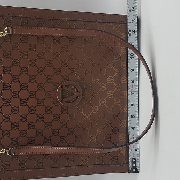 1355- Valentino By Mario Valentino Coraline Monogram Italian Leather NWT - Picture 8 of 12